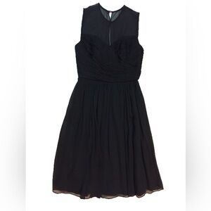 Black silk chiffon Clara dress from JCrew